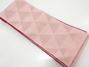 透かし　鱗文様・立涌模様　リバーシブル半幅帯